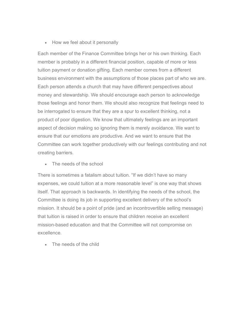 Tuition Discussions For The Finance Committee   CSM Nov 2020